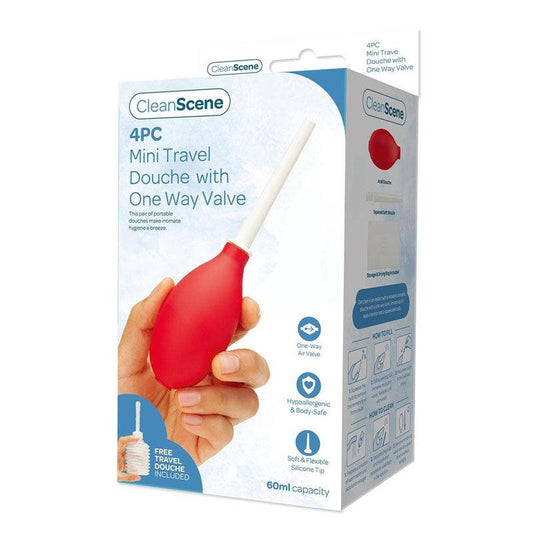 CleanScene 4 Piece Mini Travel Douche with One Way Valve - Take A Peek