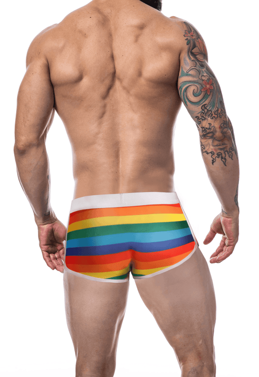 Cut For Men Athletic Trunk-Rainbow-XL - Take A Peek