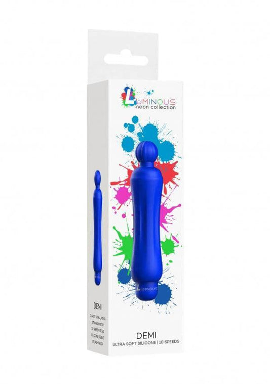 Demi - ABS Bullet With Silicone Sleeve - 10-Speeds - Royal Blue - Take A Peek