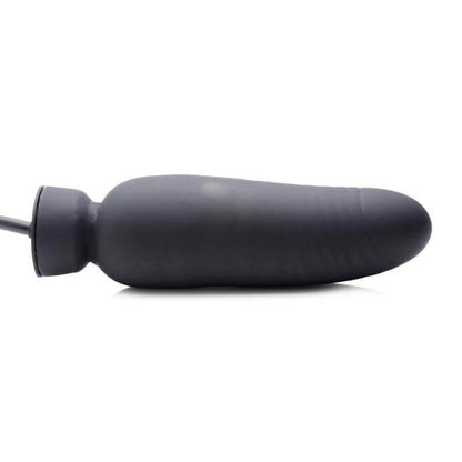 Dick Spand Inflatable Silicone Dildo Black - Take A Peek