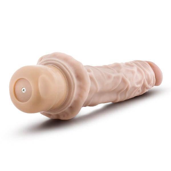 Dr Skin Cock Vibe 8 9.75in Vibrating Cock Beige - Take A Peek