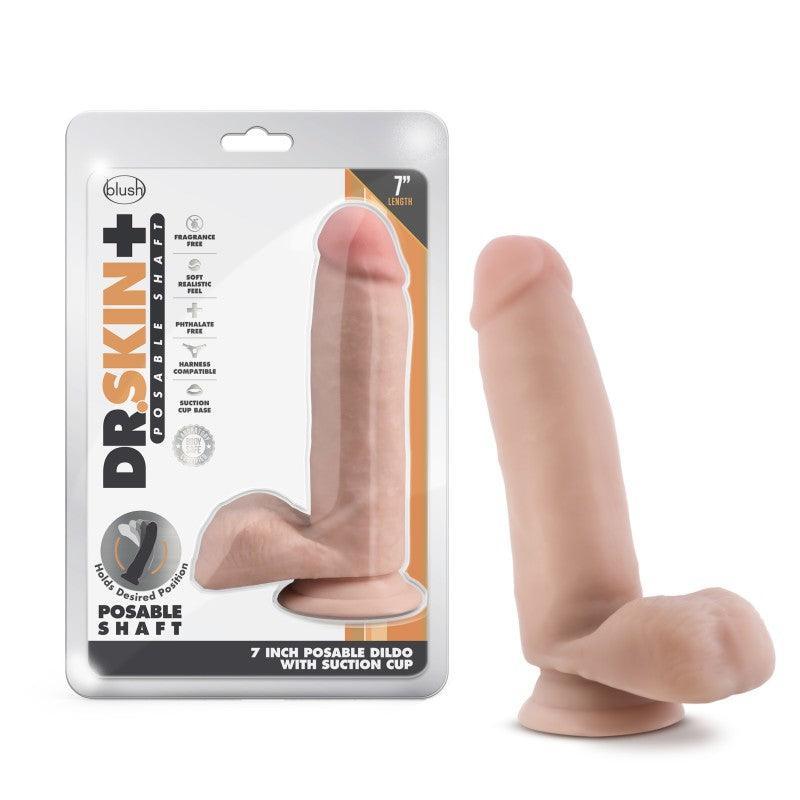 Dr. Skin Plus 7'' Poseable Dildo with Suction Cup - Take A Peek