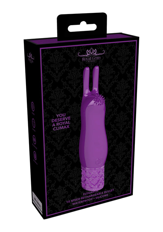 Elegance - Rechargeable Silicone Bullet - Purple - Take A Peek