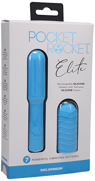 Elite - Rechargeable With Removable Sleeve (Sky Blue) - Take A Peek