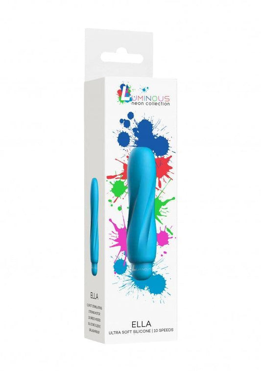 Ella - ABS Bullet With Silicone Sleeve - 10-Speeds - Turquoise - Take A Peek