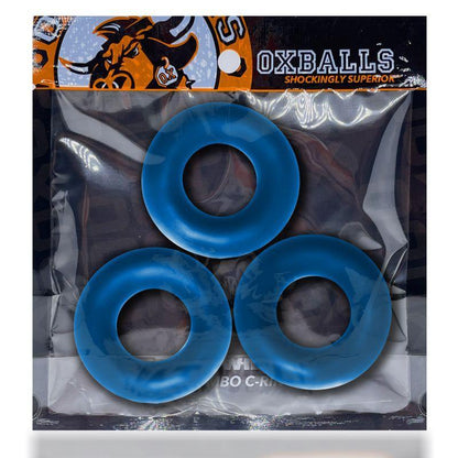 Fat Willy 3 Pc Jumbo Cockrings Space Blue - Take A Peek