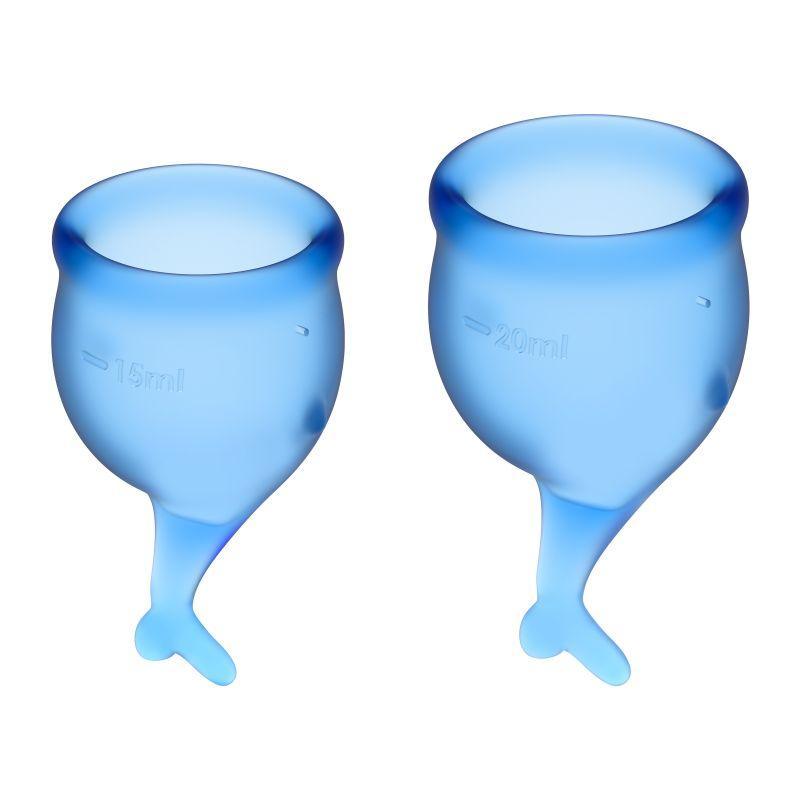 Feel Secure Menstrual Cup Dark Blue 2pcs - Take A Peek