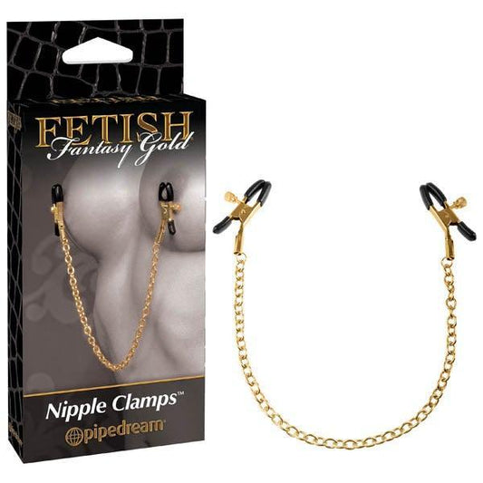 Fetish Fantasy Gold Chain Nipple Clamps - Take A Peek