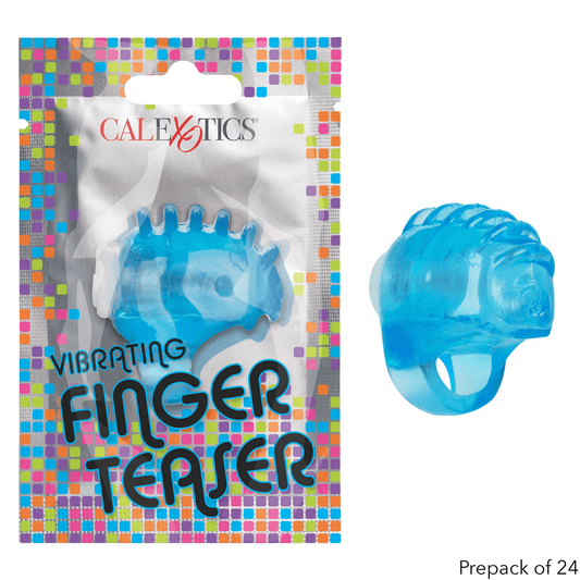 Foil Pack Vibrating Finger Teaser - Blue (Prepack 24) - Take A Peek