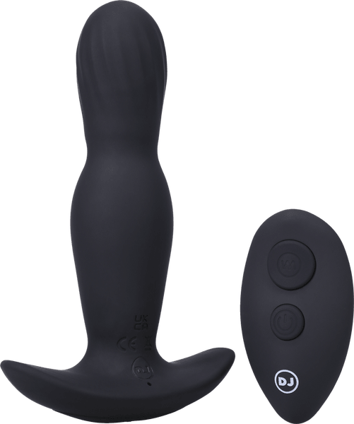 EXPANDER - Rechargeable Silicone Anal Plug With Remote - Black - Take A Peek