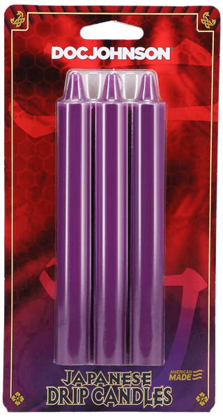Japanese Drip Candles - 3 Pack - Purple - Take A Peek