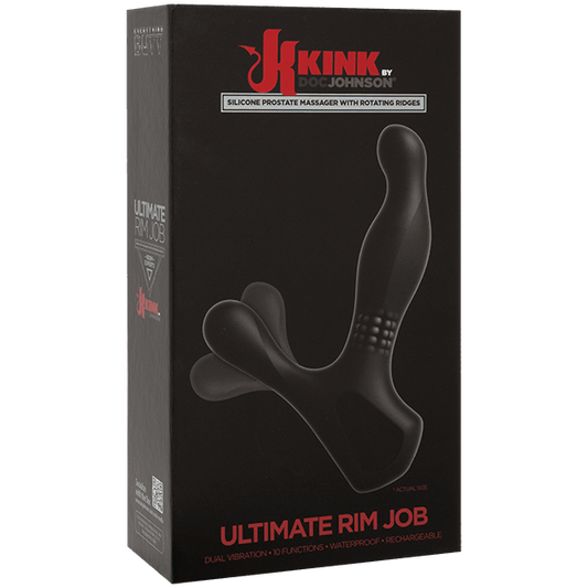 Ultimate Rim Job - Silicone Prostate Massager With Rotating Ridges - Take A Peek