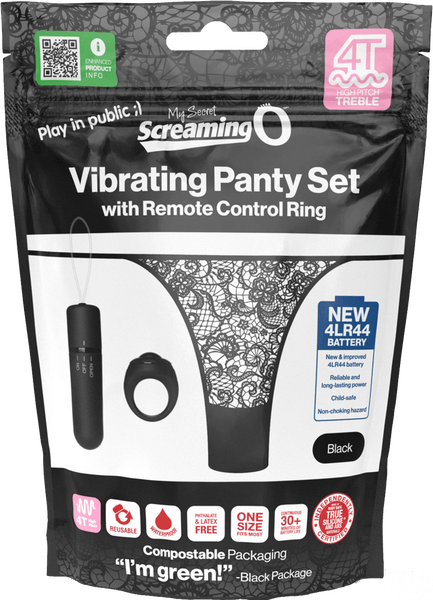 Vibrating Panty Set W/ Remote Ring 4T High Pitch Treble - Take A Peek