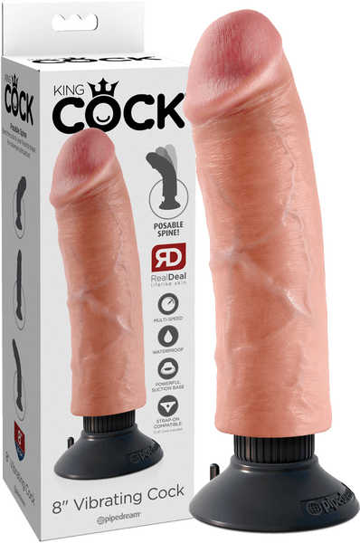 8" Vibrating Cock (Flesh) - Take A Peek