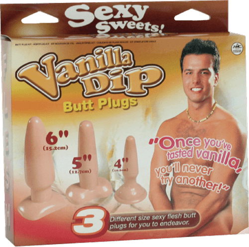 Vanilla Dip Butt Plugs (Flesh) - Take A Peek
