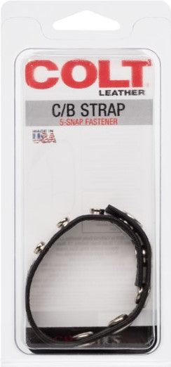 Leather C/b Strap 5-snap Fastener - Take A Peek