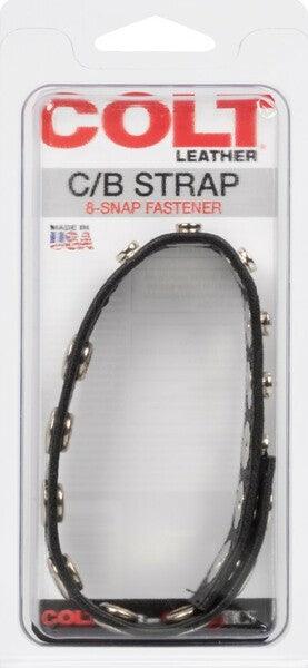 Leather C/b Strap 8-snap Fastener - Take A Peek