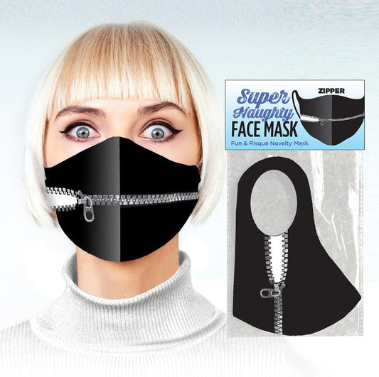 Super Naughty Face Mask - Zipper Mouth - Take A Peek