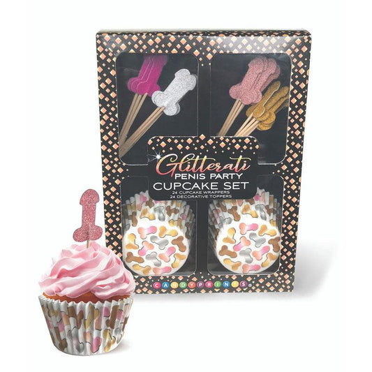 Glitterati - Penis Party Cupcake Set - Take A Peek