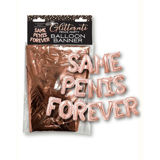Glitterati Same Penis Forever Balloon Banner - Take A Peek