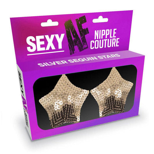 Sexy AF - Nipple Couture Silver Stars - Take A Peek