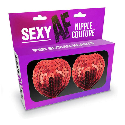 Sexy AF - Nipple Couture Red Hearts - Take A Peek