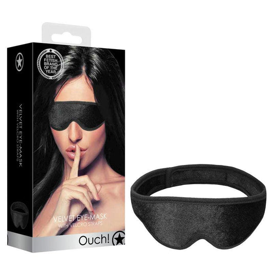 OUCH! Velvet & Velcro Adjustable Eye Mask - Take A Peek