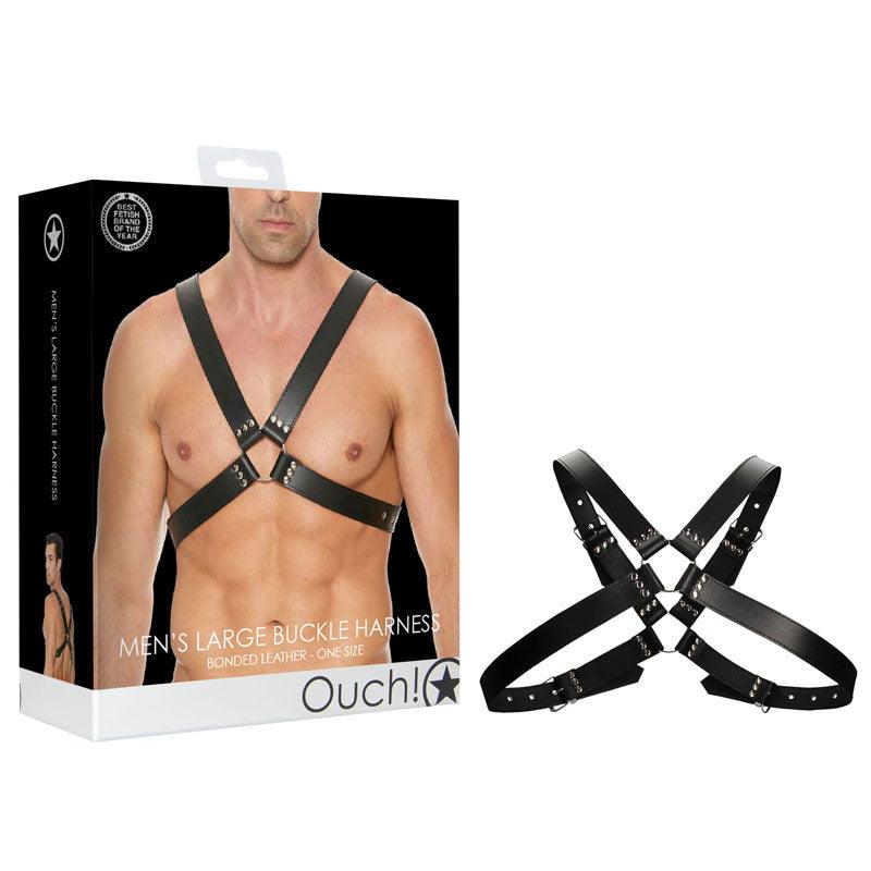 Ouch! Men's Large Buckle Harness - Take A Peek