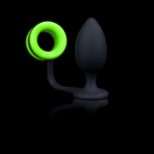 OUCH! Glow In The Dark Butt Plug with Cock Ring - Take A Peek