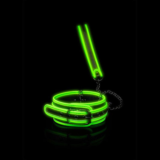 OUCH! Glow In The Dark Collar and Leash - Take A Peek