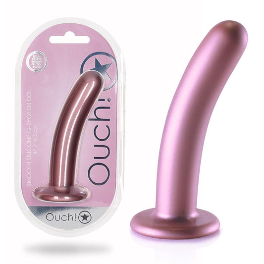 OUCH! Smooth Silicone G-Spot Dildo - 6'' / 14.5 cm - Take A Peek
