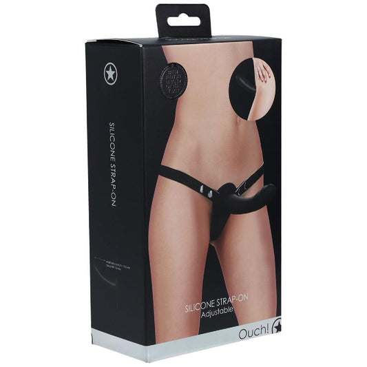 OUCH! Silicone Strap-On - Black - Take A Peek
