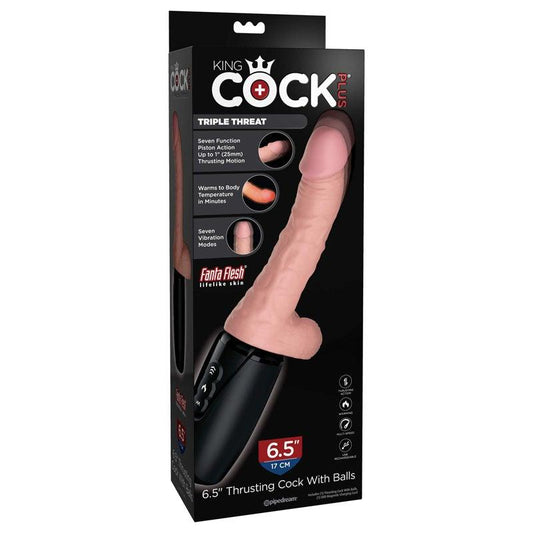 King Cock Plus 6.5'' Thrusting Cock with Balls - Take A Peek