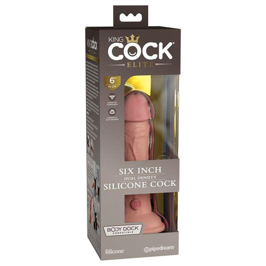 King Cock Elite 6'' Dual Density Cock - Flesh - Take A Peek