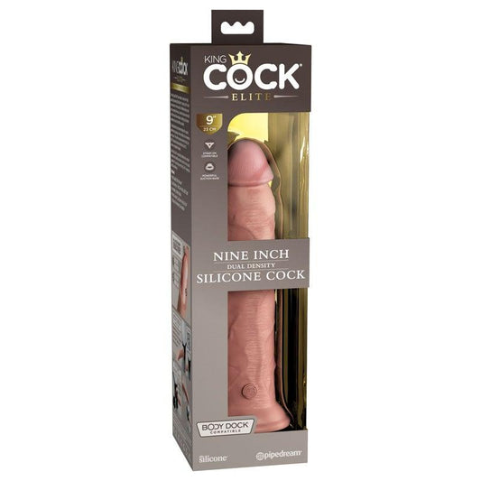 King Cock Elite 9'' Dual Density Cock - Flesh - Take A Peek