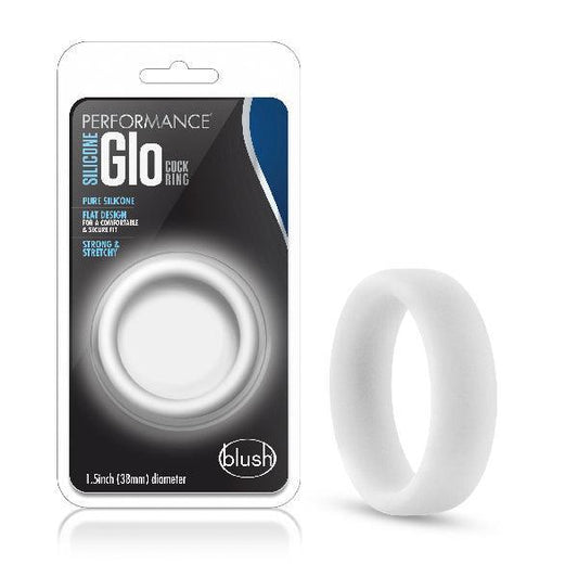 Performance Silicone Glo Cock Ring White Glow - Take A Peek