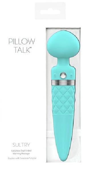 Pillow Talk Sultry Dual Ended Warming Massager Teal - Take A Peek