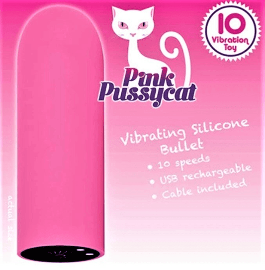 PINK PUSSYCAT RECHARHEABLE SILICONE BULLET - Take A Peek