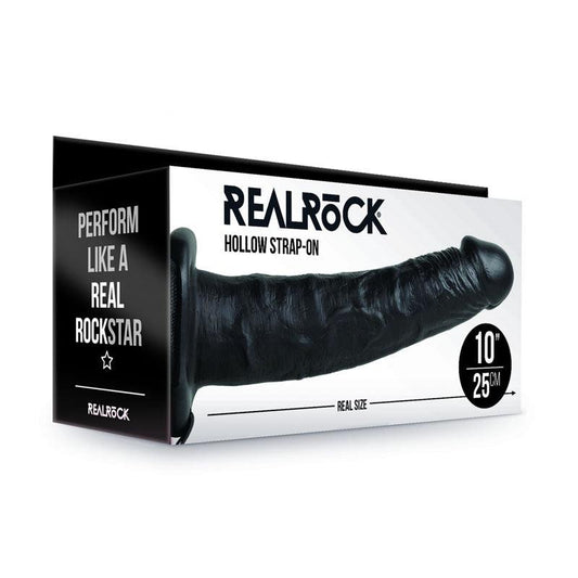 REALROCK Hollow Strap-on - 24.5 cm Black - Take A Peek