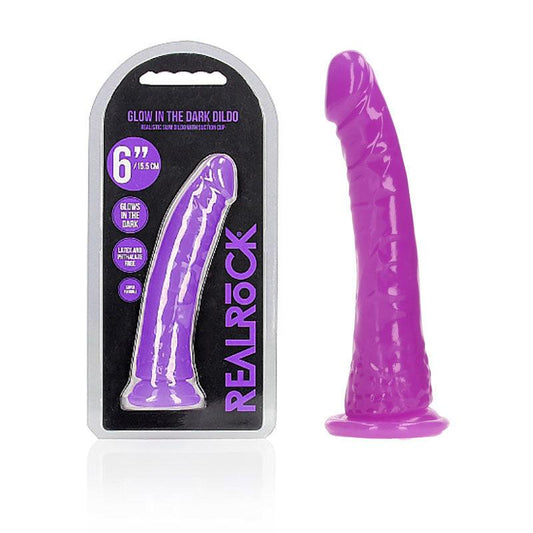REALROCK 15.5 cm Slim Glow in the Dark Neon - Purple - Take A Peek