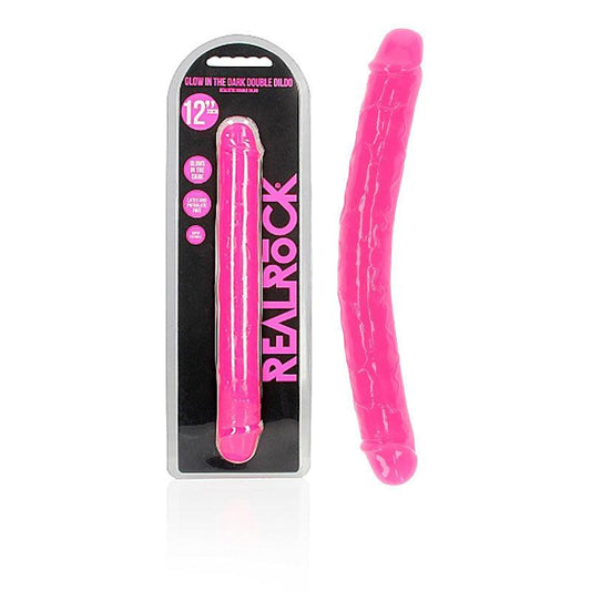 REALROCK 30 cm Double Dong Glow - Pink - Take A Peek