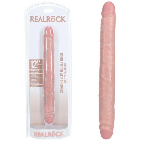 REALROCK 30cm Slim Double Dildo - Flesh - Take A Peek