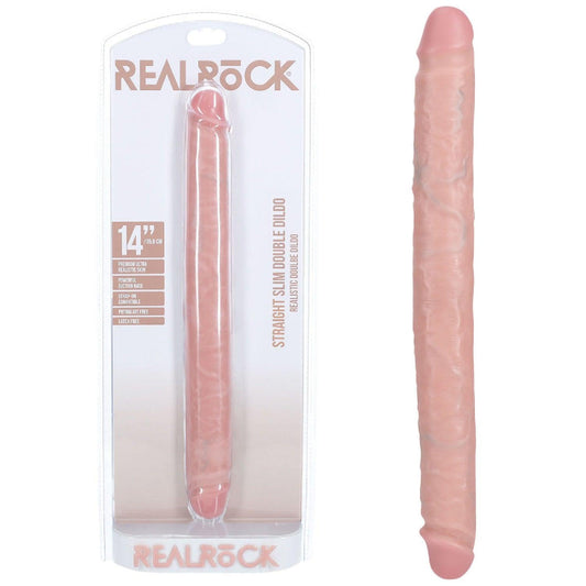 REALROCK 35cm Slim Double Dildo - Flesh - Take A Peek