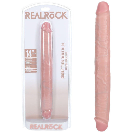 REALROCK 35cm Thick Double Dildo - Flesh - Take A Peek