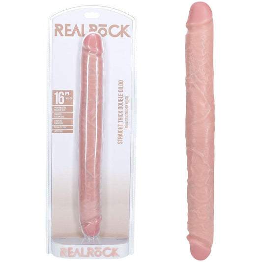 REALROCK 40cm Thick Double Dildo - Flesh - Take A Peek