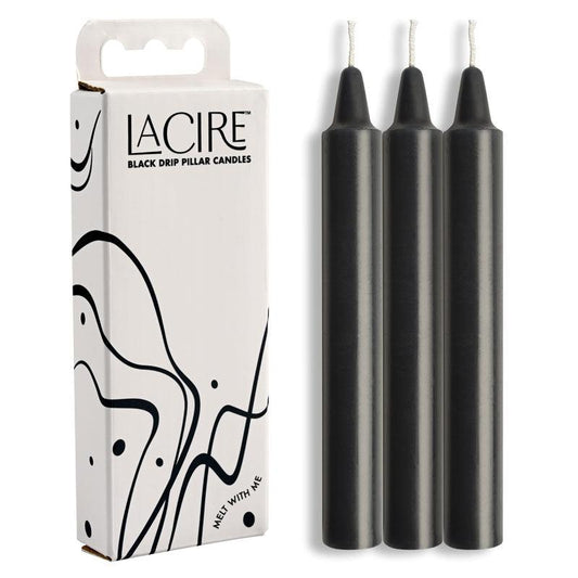 LaCire Drip Pillar Candles - Black - Take A Peek