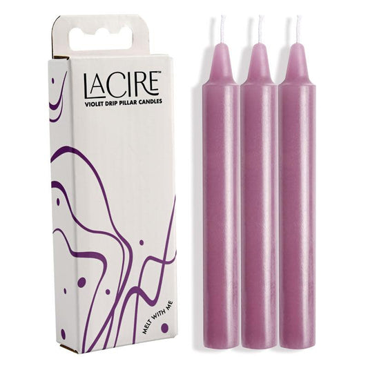 LaCire Drip Pillar Candles - Violet - Take A Peek