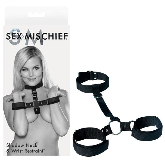 Sex & Mischief Shadow Neck and Wrist Restraint - Take A Peek