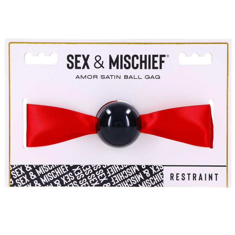 Sex & Mischief Amor Satin Ball Gag - Take A Peek