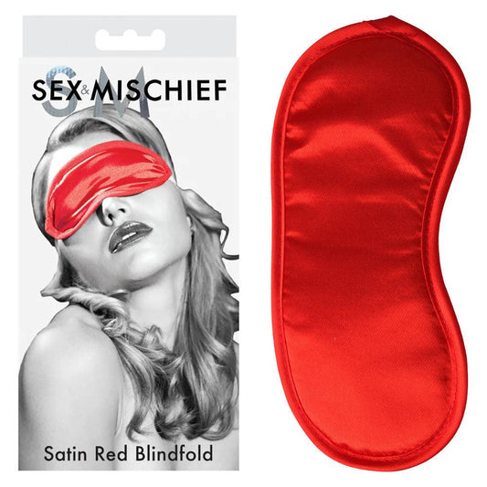 Sex & Mischief Satin Blindfold Red - Take A Peek
